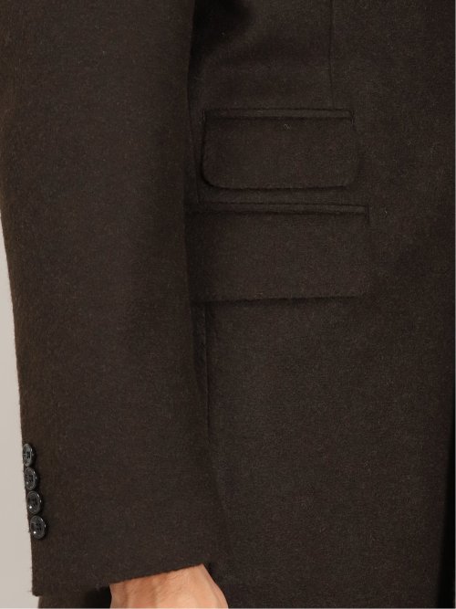 マペル/MAPEL チェスターコート 組織茶