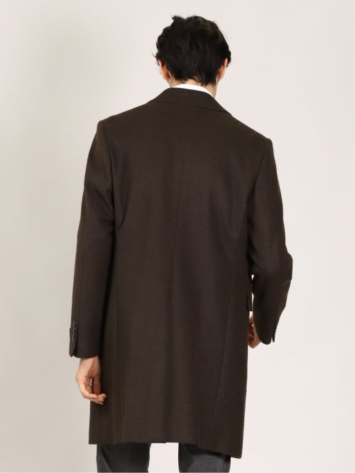 マペル/MAPEL チェスターコート 組織茶