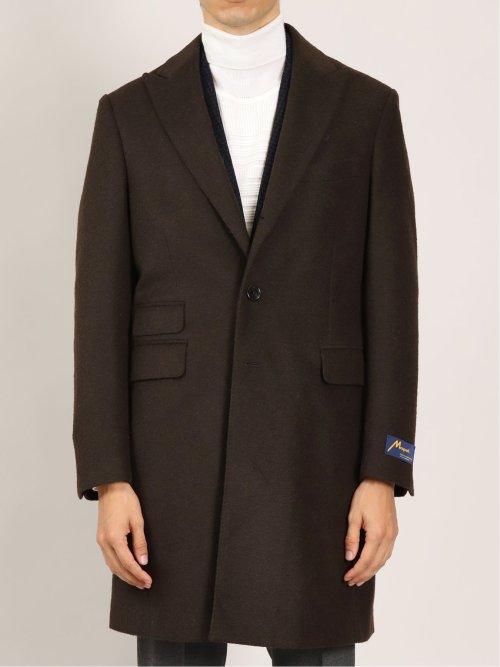 マペル/MAPEL チェスターコート 組織茶