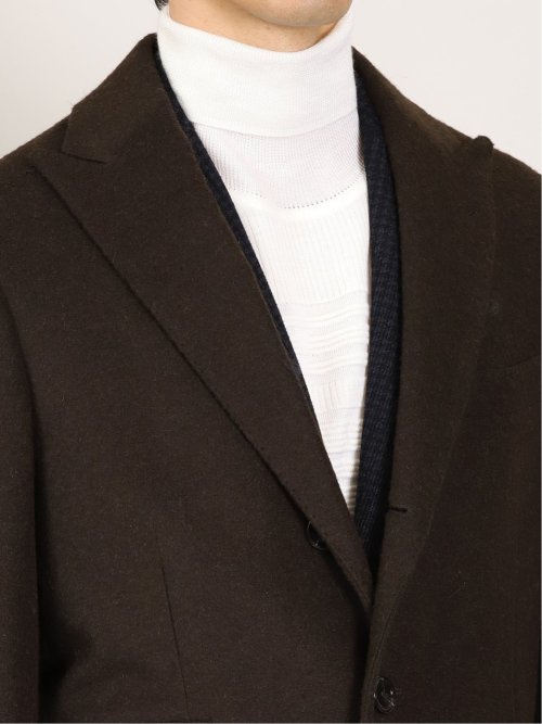 マペル/MAPEL チェスターコート 組織茶