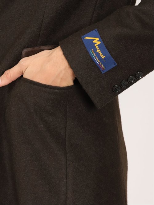 マペル/MAPEL チェスターコート 組織茶