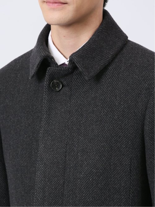 ウール混 ステンカラーコート カルゼグレー(S 06グレー): アウター