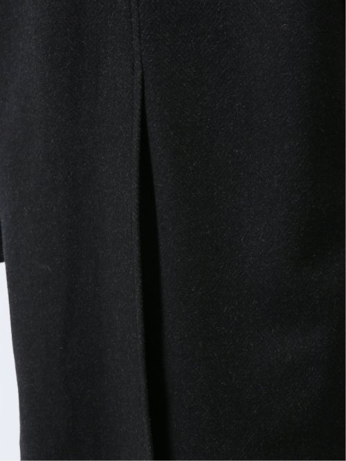 ウール混 スタンドコート カルゼ黒