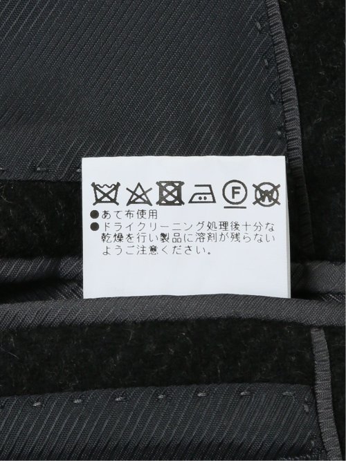 ウール混 スタンドコート カルゼ黒