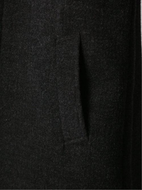 ウール混 ステンカラーコート ブークレー