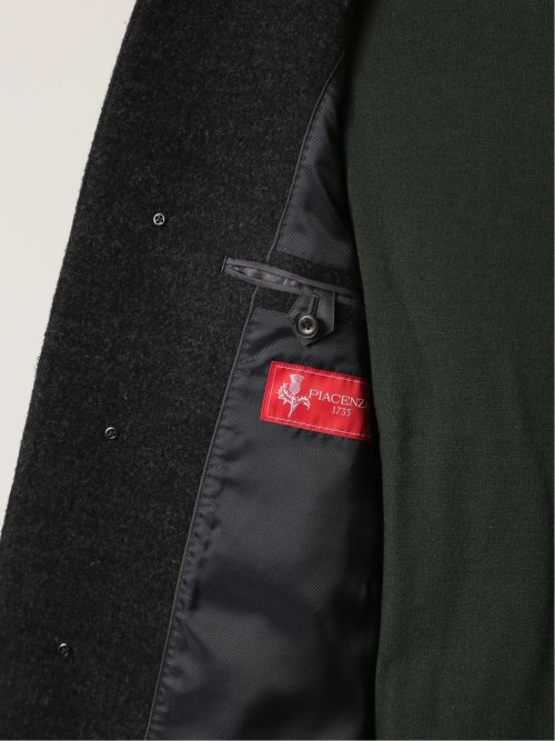 ウール混 ステンカラーコート ブークレー