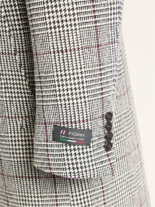 インポートウール混 グレンプレイド チェスターコート