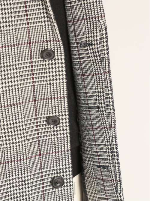 インポートウール混 グレンプレイド チェスターコート