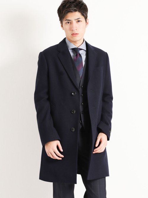 特売 超美品 ブランド不明 ヘリンボーン柄 カシミヤ混 ウール チェスターコート メンズ Sizell ミディアムグレー系 8mw1756 クリアランスセール Titanicgroup Com