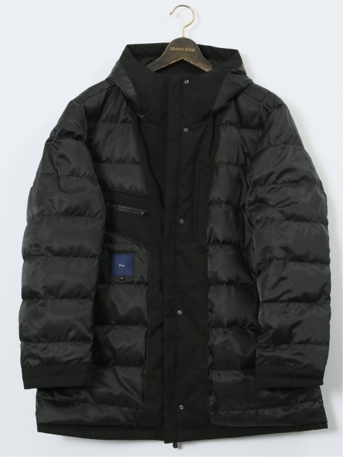 【大きいサイズ】ジーステージ/G-stage フーデッド ダウンコート