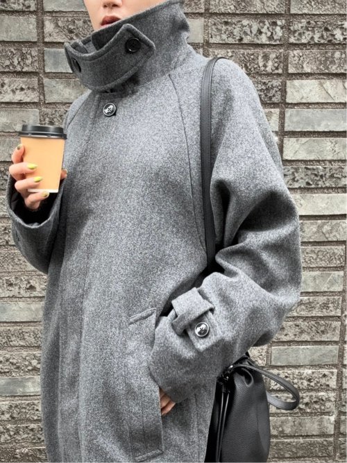 ドロー/DRAW テックメルトン ビックシルエット シングルコート