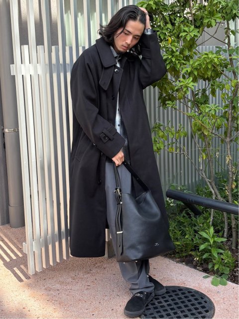 ドロー/DRAW テックメルトン ビックシルエット シングルコート