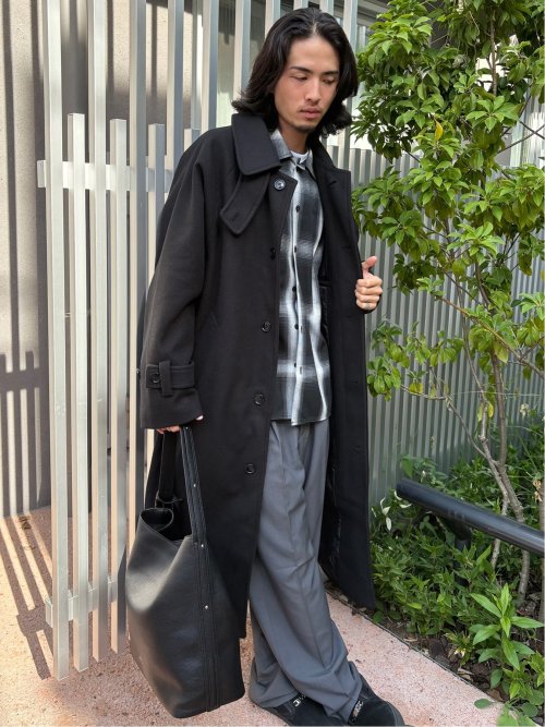 ドロー/DRAW テックメルトン ビックシルエット シングルコート