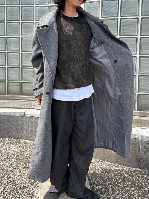 ドロー/DRAW テックメルトン ビックシルエット ダブルコート