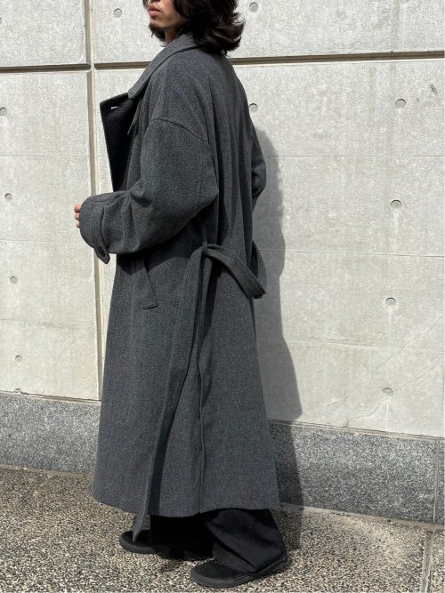 ドロー/DRAW テックメルトン ビックシルエット ダブルコート