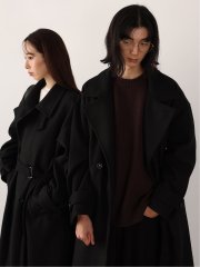 ドロー/DRAW テックメルトン ビックシルエット ダブルコート