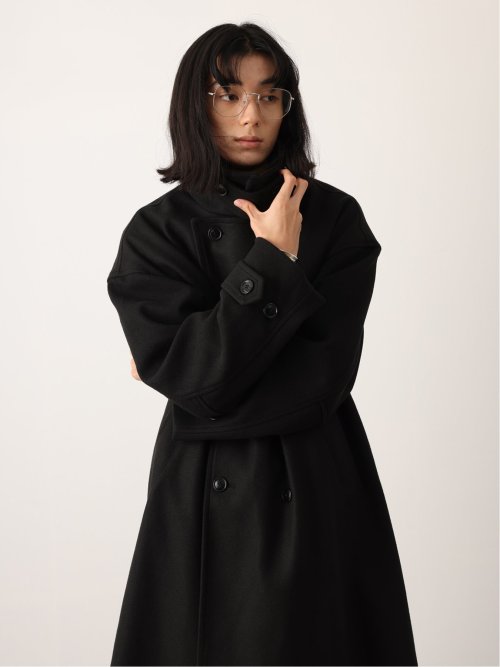 ドロー/DRAW テックメルトン ビックシルエット ダブルコート