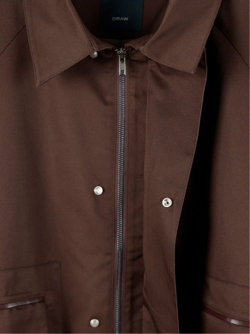 ドロー/DRAW ビックシルエット ステンカラーコート