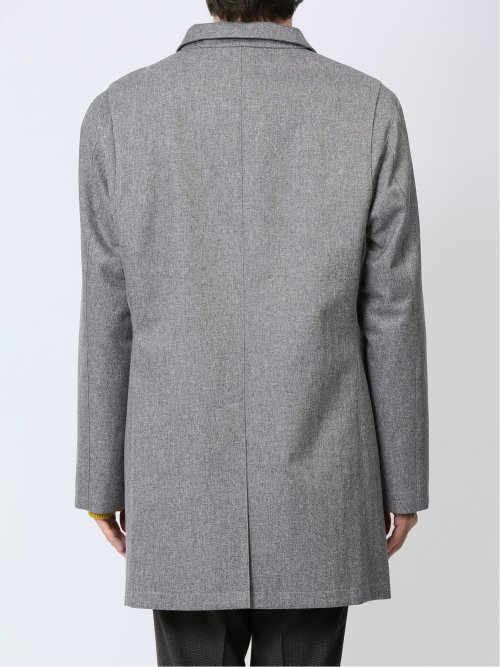 防風 ウィングカラーコート へリンボンライトグレー