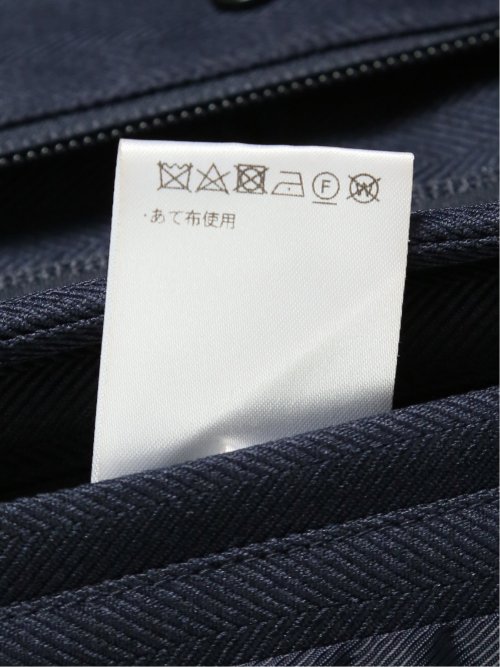 3WAY フーデッドコート へリンボン紺