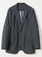 接触冷感 ストレッチ ウォッシャブル プリント スリムフィット 2ボタン ジャケット(セットアップ可能)