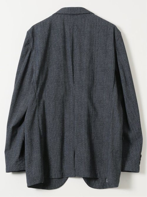 接触冷感 ストレッチ ウォッシャブル プリント スリムフィット 2ボタン ジャケット(セットアップ可能)