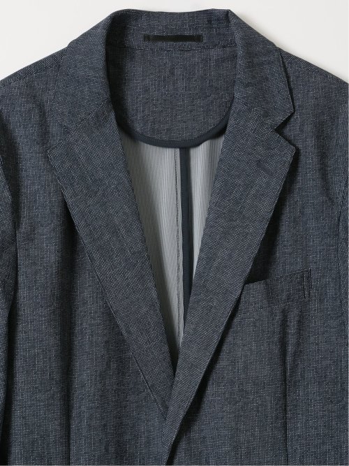 接触冷感 ストレッチ ウォッシャブル プリント スリムフィット 2ボタン ジャケット(セットアップ可能)