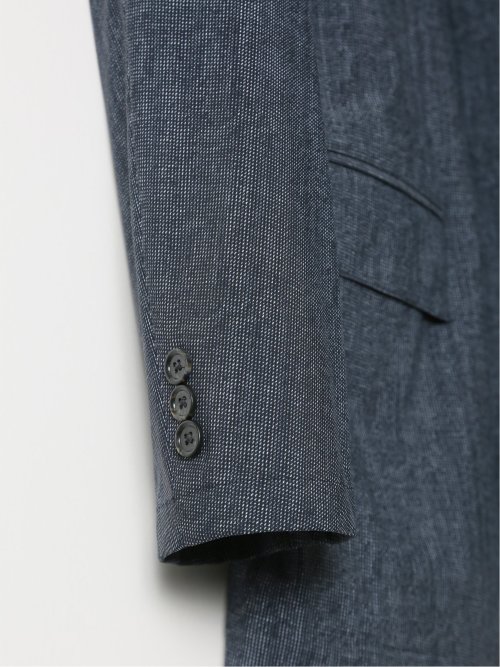 接触冷感 ストレッチ ウォッシャブル プリント スリムフィット 2ボタン ジャケット(セットアップ可能)