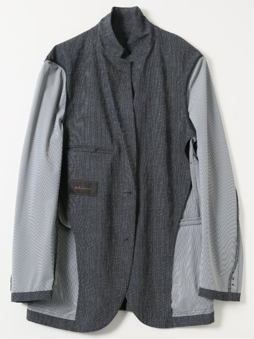 接触冷感 ストレッチ ウォッシャブル プリント スリムフィット 2ボタン ジャケット(セットアップ可能)