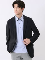 ストレッチ ウォッシャブル もちもち スリムフィット 2ボタン ジャケット