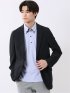 ストレッチ ウォッシャブル もちもち スリムフィット 2ボタン ジャケット