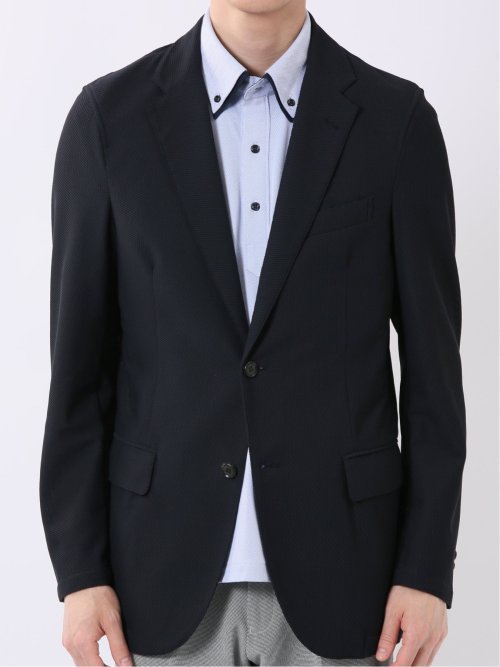 ストレッチ ウォッシャブル もちもち スリムフィット 2ボタン ジャケット