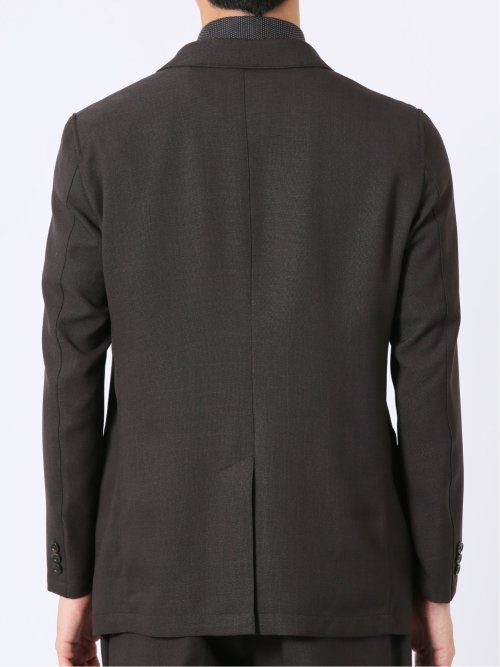 ウォッシャブル 麻調 メッシュ スリムフィット 2ボタン ジャケット(セットアップ可能)