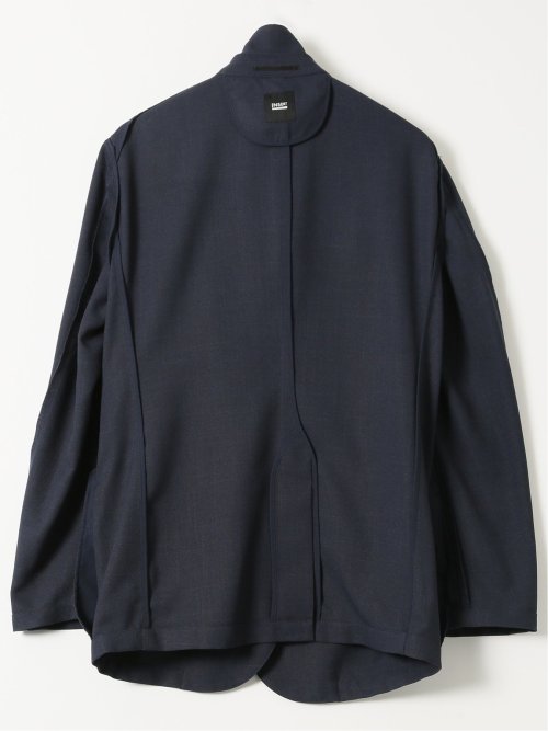 ジャケット メンズ ビジネス セットアップ可能 ストレッチ ウォッシャブル 麻調 メッシュ スリム 2ボタン テーラード
