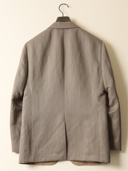 ウールリネン レギュラーフィット 2ボタンジャケット ベージュ(セットアップ可能)