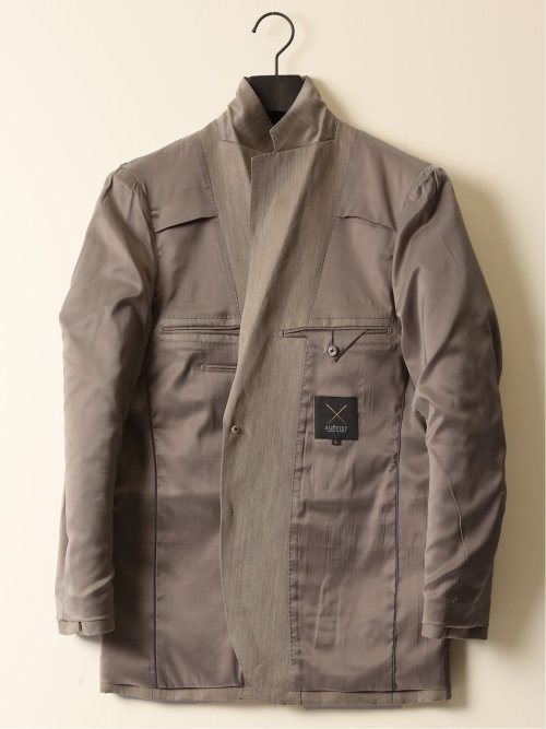 ウールリネン レギュラーフィット 2ボタンジャケット ベージュ(セットアップ可能)