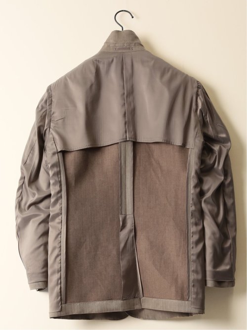 ウールリネン レギュラーフィット 2ボタンジャケット ベージュ(セットアップ可能)