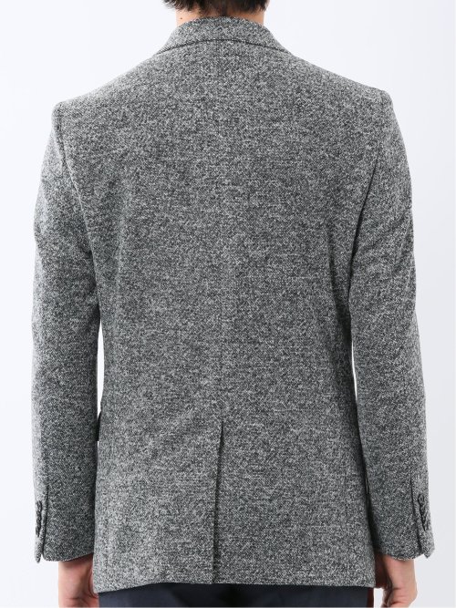 尾州からみニット スリムフィット 2ボタンジャケット モノトーン