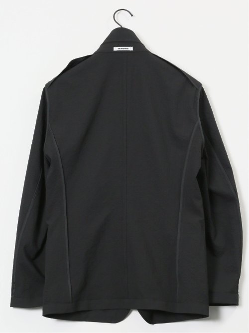 ドットプリント スリムフィット 2ボタンジャケット 黒(セットアップ可能)