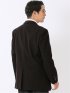 ジャケット メンズ ビジネス ストレッチ ウォッシャブル スリム 2ボタン テーラード モーデュロイ プリント 茶