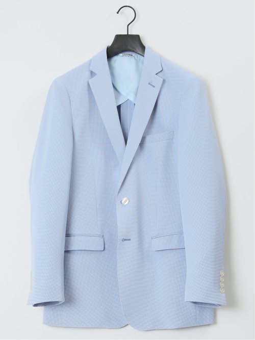 ホップサック スリムフィット 2ボタンジャケット サックス