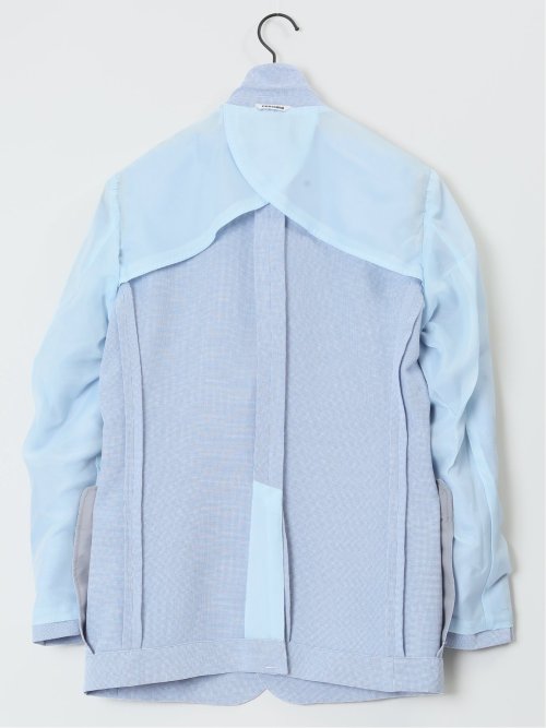 ホップサック スリムフィット 2ボタンジャケット サックス