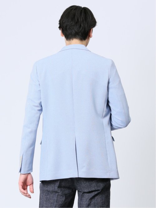 ホップサック スリムフィット 2ボタンジャケット サックス