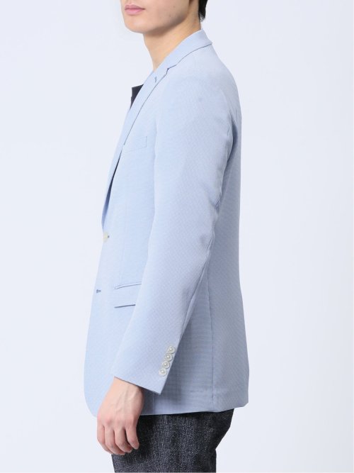 ホップサック スリムフィット 2ボタンジャケット サックス