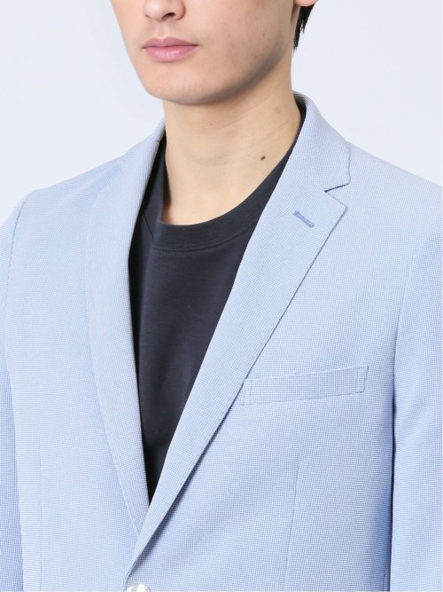 ホップサック スリムフィット 2ボタンジャケット サックス