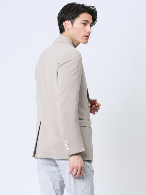 ホップサック スリムフィット 2ボタンジャケット ベージュ