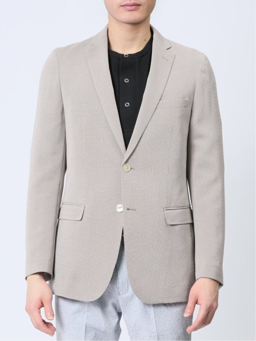 ホップサック スリムフィット 2ボタンジャケット ベージュ