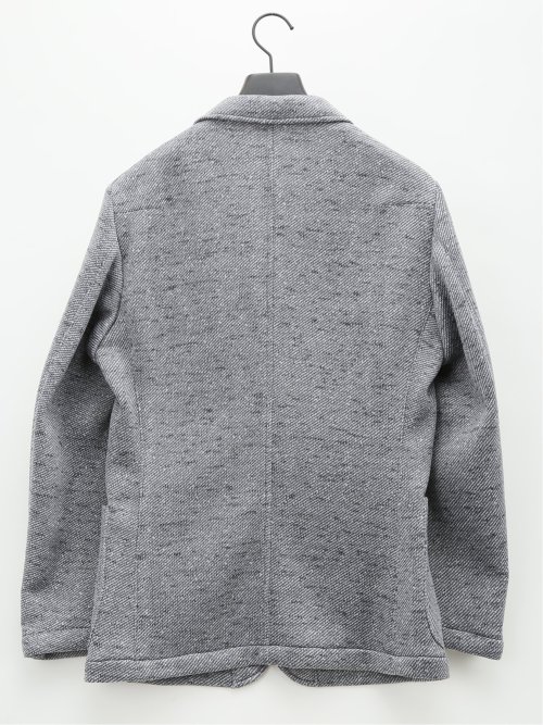 セーターフリースカルゼ スリムフィット 2ボタンジャケット グレー