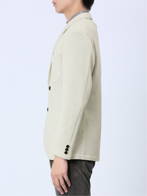 クォーターゲージ スリムフィット 2ボタンジャケット アイボリー