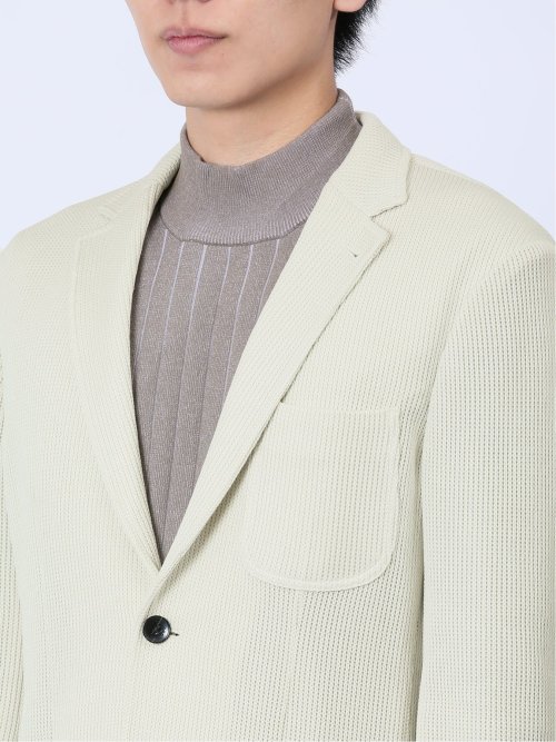 クォーターゲージ スリムフィット 2ボタンジャケット アイボリー